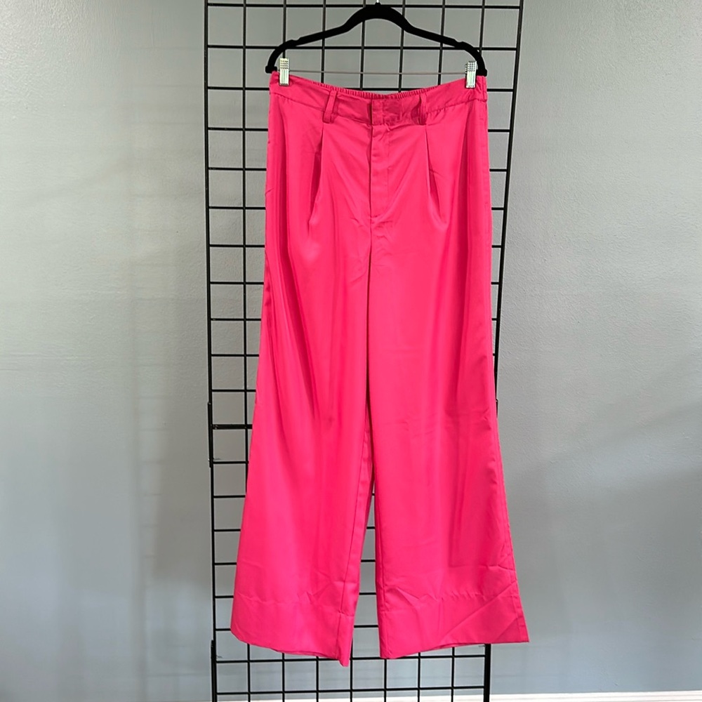 Plus size wide leg trousers